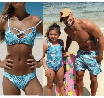 Family Swimwear Set Mother Baby Daughter Bikini Bathing Suit