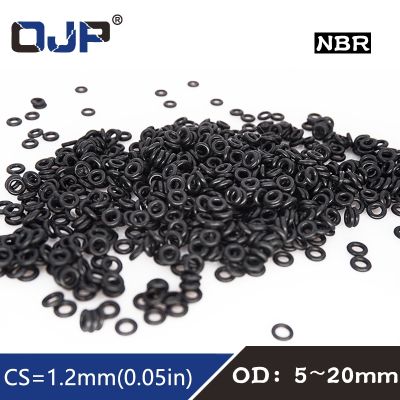 50PCS/lot Rubber Ring Black NBR Sealing O-Ring CS1.2mm OD5/5.5/6/6.5/7/8/9/10/11/12/13/14/15/16/17/18/19/20mm O Ring Gasket