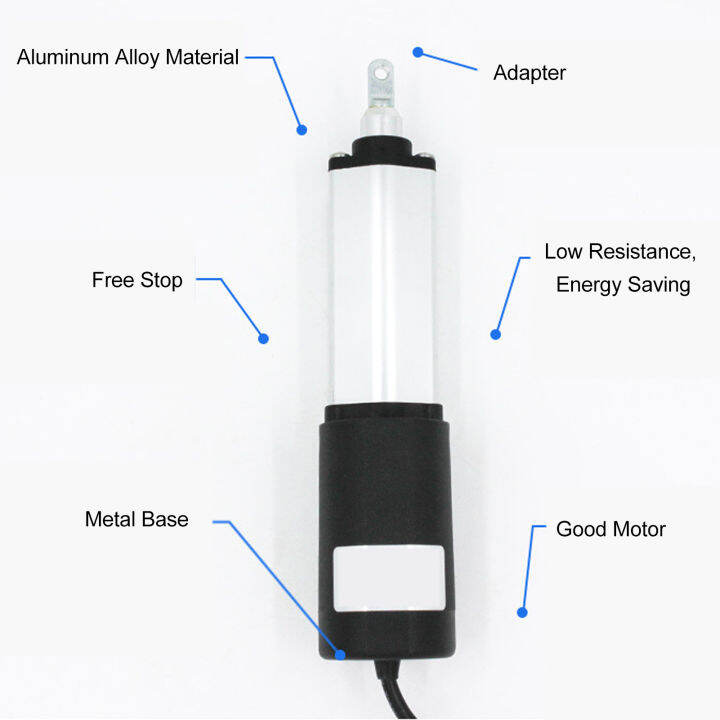 แรงขับ100n-ไฟฟ้ากระแสตรง12v-70mm-สำหรับเครื่องจักรตัวกระตุ้นเชิงเส้นไฟฟ้าแบบมอเตอร์ที่มีประสิทธิภาพสูง