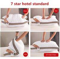 35 quality 7 star hotel standard Feather Fabric pillow.Hotel super stretch pillow.Neck pillow can be washed.45X65X18cm