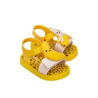 New Cute Melissa Childrens Garden Shoes Boys and Girls Cartoon Childrens Slippers Fruit Summer Non-slip Hole Shoes Outdoor San