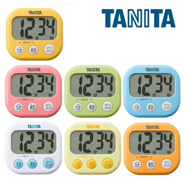 Tanita kitchen timer with magnet large screen TD-384-WH