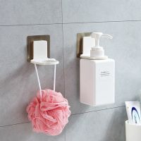 Self-adhesive Wall Mounted Shampoo Hook Hand Soap Bottle Bathroom Plastic Hanging Hook Holder