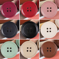 New 6pcs Resin 4 holes Buttons Sewing accessories Size Complete for clothing Decorative Plastic Buttons Handmade DIY Haberdashery