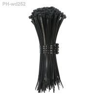 Self-locking Plastic Nylon Cable Tie 100 Pieces Black 4x200 Cable Tie Fastening Ring