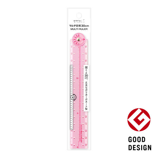 Midori Multi Ruler - 30 cm, Pink