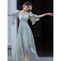 Spot parcel post Quiet Night Butterfly Romantic Slimming Spring and Summer French Exquisite Gentle Dress Summer -