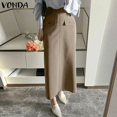 (จัดส่งฟรี)Fancystyle VONDA ชุดกระโปรงทรงเอไลน์สำหรับผู้หญิง,กระโปรงลำลองแนวธุรกิจกระโปรงแม็กซี่สำหรับเดินทางแบบทางการ