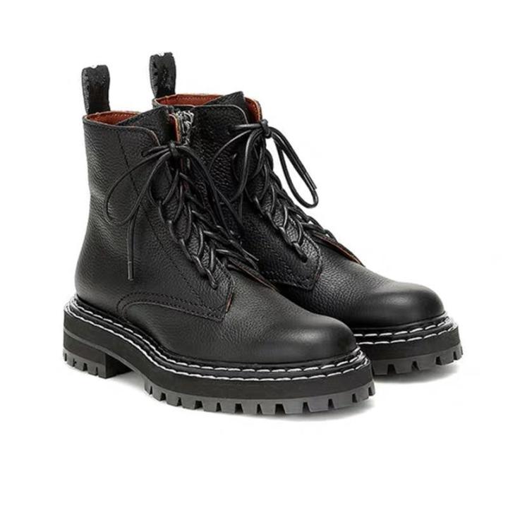 dr-martens-women-รองเท้าบู๊ทส์กํามะหยี่สไตล์อังกฤษสําหรับผู้หญิง