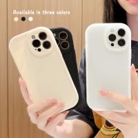 【Great. Cell phone case】 เคสสีเบจตาโตสำหรับ IPhone 14 7/8 SE 2020 7P/8Plus X XS XR 11 12 13 Mini Pro Max ปลอกเคสป้องกัน