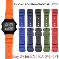 18mm for CASIO AE1200 / 1300 1000 W-219 Silicone Rubber Band Mens Wristband Accessorie