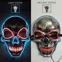 [ Star Fun] ใหม่สีน่ากลัว Skull Head คอสเพลย์เครื่องแต่งกาย Props LED เรืองแสง Neon Light สำหรับตกแต่ง Party