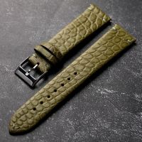 【Hot Sale】 green avocado leather strap crocodile soft 20MM 22MM quick release retro bracelet