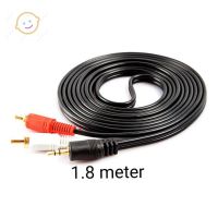 ⭐4.9   สินค้าในประเทศไทย  สาย AV High Grade Cable Stereo 3.5mm (M) / 2 RCA (M) Length 1.8m-10m(สีดำ) จัดส่งทั่วไทย  สายเครื่องเสียง