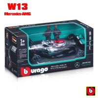 1:43 Bburago 2022 F1 Mercedes-AMG W13 44แฮมิลตัน63จอร์จรัสเซลของเล่นอัลลอยโมเดลรถยนต์ซุปเปอร์ฟอร์มูล่า