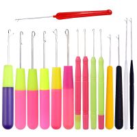 ❒┋▨ MIUSIE 1PC Plastic Handle Latch Crochet Hook Colorful Hair Weave Needle Different Sizes Knitting Needle Repairing Sewing Tools