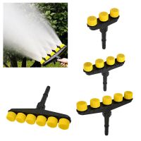 Garden Lawn Watering Sprinkler 3/4/5/6 Head Water Mist Nozzle For 1 quot; 1.2 quot; Hose Garden Watering Irrigation Hand Sprayer 1pcs