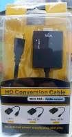 อุปกรณ์แปลงสัญญาณ จาก MINI HDMI to VGA + สาย Audio Output