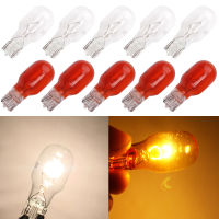 10Pcs Clear Glass Warm White Amber T15 W16W หลอดฮาโลเจน21W W16W ภายใน Light Clearance Light หลอดไฟฮาโลเจน Automotive