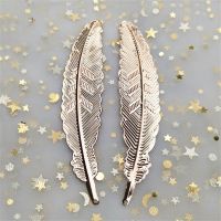 +【； Metal Feather Bookmark Pendant Metal Bookmark Stationery School Office Supply Chinese Style  Silver Plated Feather Book Mark