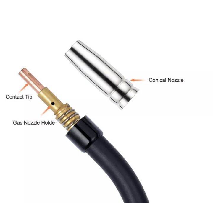 อะไหล่ปืนเชื่อมซีโอทู-15ak-mig-co2-3pcs-ชุดอะไหล่ปืนเชื่อมซีโอทู-พร้อมใช้-3ชิ้น-รุ่น-15ak-mig-ใช้กับปืนเชื่อมซีโอทู-รุ่น-15-ak