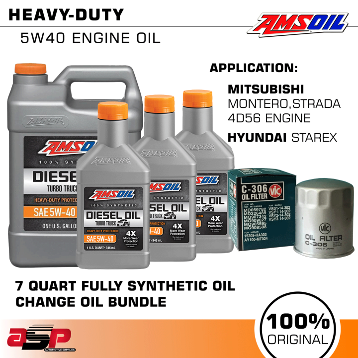 AMSOIL 5W40 HeavyDuty Turbo Truck Fully 100 Synthetic Diesel Oil 7