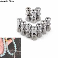 10Pcs Magnetic Silver Screw Clasp Barrel Screw Clasps For Bracelet Necklace Jewelry Making Findings Hole Fit 10mm