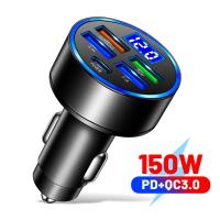 PD USB Car Charger Fast Charging Type C อะแดปเตอร์ศัพท์ USB ในรถยนต์สำหรับ 13 Samsung Car Quick Charger