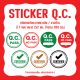 สติกเกอร์ QC Pass สีเขียว / No QC Pass สีแดง / Certified ขนาด 2 ซม. จำนวน 280 ดวง มี 7 แบบให้เลือก