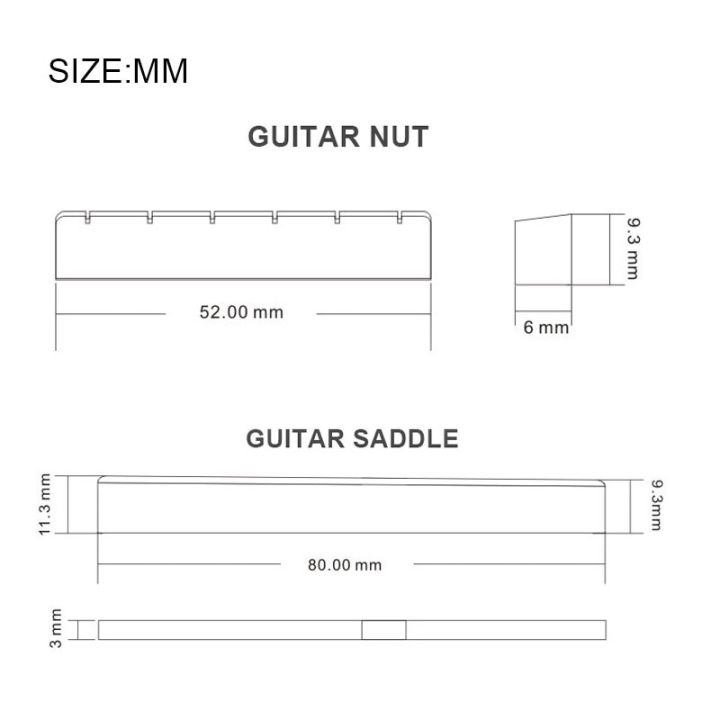 50pcs-classical-guitar-nut-and-bridge-saddle-plastic-50mm-80mm-guitar-parts-ivory