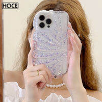 HOCE 3D กลิตเตอร์ไล่ระดับสีเคสโทรศัพท์บางกรอบสำหรับ iPhone 14 13 12 11 Pro Max เคสป้องกันการกระแทกใสส่องแสง