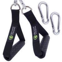 1 Pair Gym Resistance Bands Handles Anti-slip Grip Strong Nylon Webbing Fitness Heavy Duty Cable Machine Workout Equipment Exercise Bands