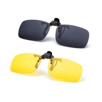 【CC】 Fishing Use Sunglasses Eyewear Clip on UV400 Polarized Riding Hiking Day/Night Vision Glasses