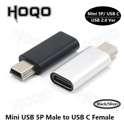 【ยืดหยุ่น】 USB C ถึง Mini USB 2.0อะแดปเตอร์ Type C หญิงกับ Mini USB ชายแปลงเชื่อมต่อสำหรับ GoPro MP3ผู้เล่น Dash Cam กล้องดิจิตอล GPS