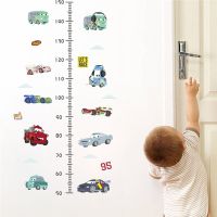 Cartoon Car Wall Stickers For Kids Room Height Measure Boy Bedroom Decoration Growth Chart Mural Art Decals Boys Room Deco