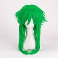 VOCALOID Megpoid Gumi Cosplay Wig Anti-Alice Grass Green Heat Resistant Synthetic Hair Wig + Wig Cap