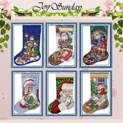 Christmas Stocking Cartoon Counted Cross Stitch 11CT 14CT Cross Stitch Set Wholesale Cross-stitch Kit Embroidery Needlework Needlework