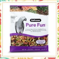 คุ้มสุดๆ Zupreem Pure Fun Grey อาหารผสมผลไม้ สูตรนกแก้วขนาดกลาง ราคาถูก อาหารนกแก้ว อาหารตระกูลนกแก้ว อาหารนกแก้วพันธุ์ใหญ่  อาหารนกแก้วมาคอว์