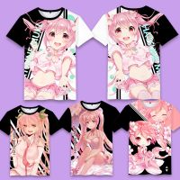 2023 NewTwo-Dimensional สาวน่ารัก Virtual Singer MIKU Hatsune VOCALOID เสื้อผ้าแขนสั้นชายเสื้อยืดขนาดใหญ่