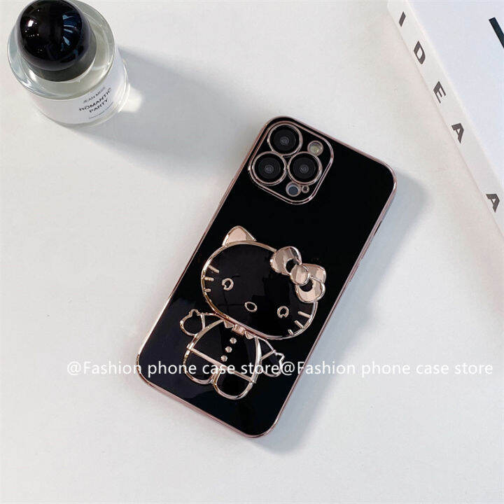 phone-case-เคส-tecno-camon-20-pro-19-pro-19-neo-camon-18-18t-18p-4g-5g-เคสชุบขนมลายการ์ตูน-hello-kitty-น่ารักพร้อมที่วางโทรศัพท์กระจกพกพา-tecno-camon19-camon20-pro-4g-5g-2023