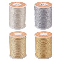 【YD】 4 Rolls/Set 1mm Pandahall Mixed Color Polyester Braided Metallic Cord for Jewelry Stringing Materials