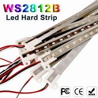 WS2812B LED Strip Rigid Bar Cabinet Light Individually Addressable RGB IC DC5V WS2812 U Profile Aluminum Shell PVC Cover 50/33cm LED Strip Lighting