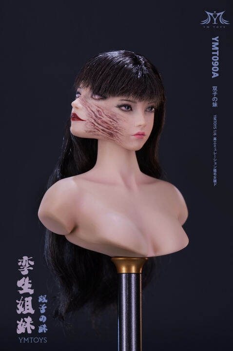 ymtoys-ymt090-16-twin-sister-kawakami-tomie-head-sculpt-แกะสลักรุ่น-fit-12-tbl-ph-หญิง-pale-action-figure-body