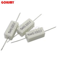 10PCS 5W Cement resistance 0.1 10k ohm 0.33R 1R 10R 100R 0.22 0.33 1 10 100 1K 10K ohm Cement resistor