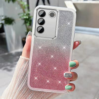 เคสโทรศัพท์กากเพชรสำหรับ VIVO V27E V27 V27Pro V23 V23E V20Pro X80 X70 X90 X60กรอบนิ่มส่องประกายแวววาวฟิล์มป้องกันเลนส์รวมทุกอย่างฝาครอบกันกระแทก