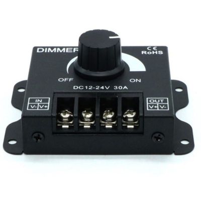 ♛✁ LED Dimmer DC 12V-24V Lighting Dimming Controller 30A LED Brightness Regulator Light Dimmer Switch for LEDs Strips Tubes Bars