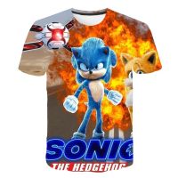 ขายร้อนSonicเสื้อยืดอะนิเมะฤดูร้อนเด็กเสื้อผ้า 3Dพิมพ์เด็กแฟชั่นสบายๆรอบคอเสื้อยืดเด็กผู้หญิงเสื้อ 3-14 T