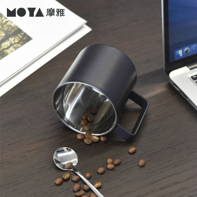 ด้ามแก้วกาแฟกันลวกพร้อมฝาปิดสำนักงานบ้านถ้วยดื่ม Mug Baja Tahan Karat สไตล์เกาหลีแบบเรียบง่าย