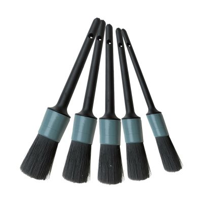 【CC】 5Pcs Car Cleaning Detailing Set Wheels Cleaner Detail Brushes Leather Air Vents Interior Panels