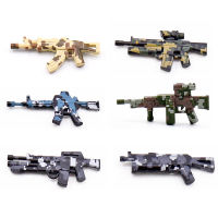 6ชิ้นล็อต MOC อาวุธอาคารบล็อกทาสีพรางปืน M4A1 LSAT PP19 M16A2ปืนไรเฟิลทหารของเล่นของขวัญสำหรับเด็กเด็กผู้ใหญ่